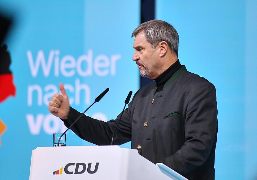 Söder beschwört auf CDU-Parteitag Einigkeit im Wahlkampf